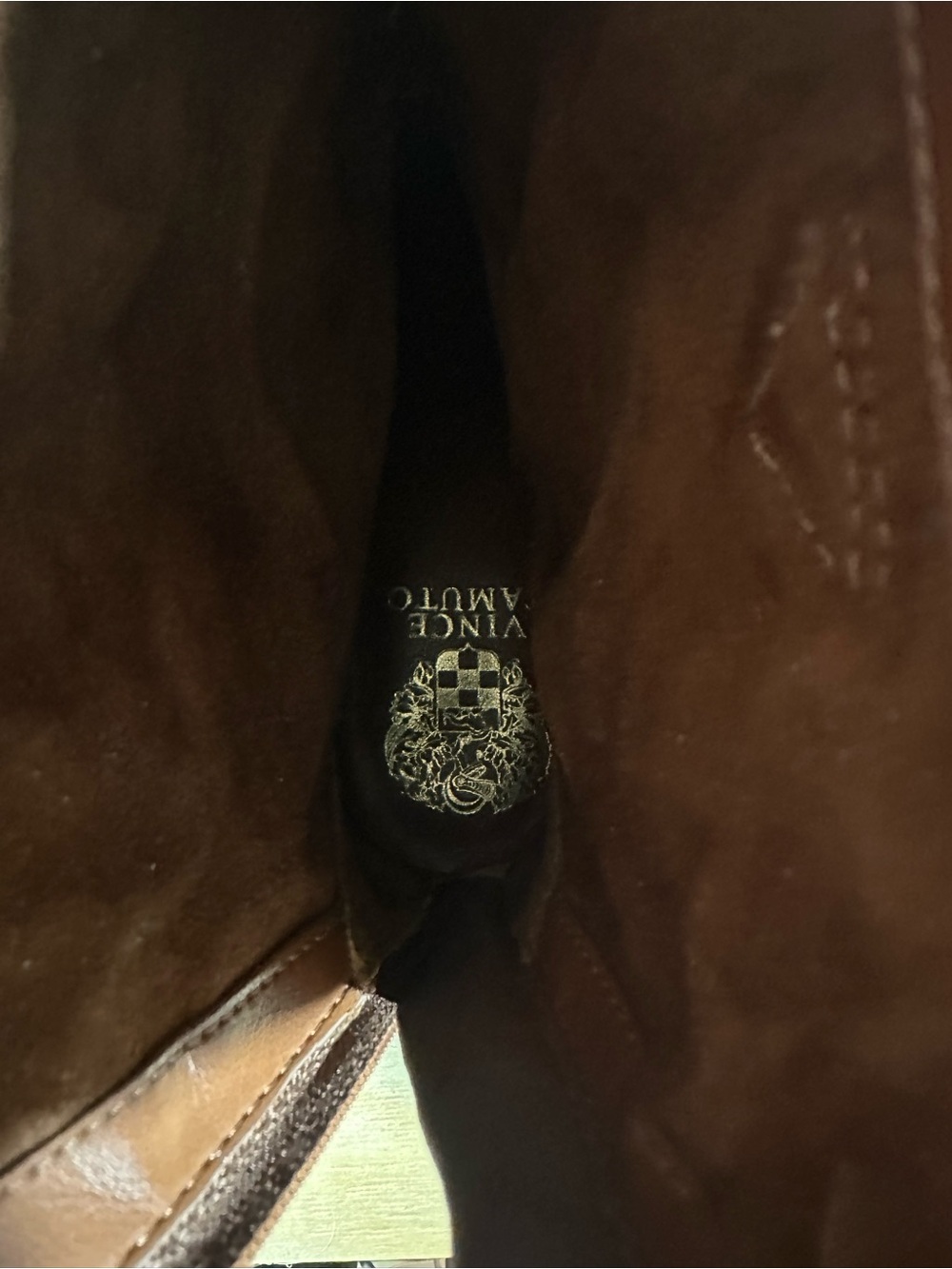 Vince Camuto Brown Leather Ankle Boots Women’s Size 7.5 - Picture 7 of 9